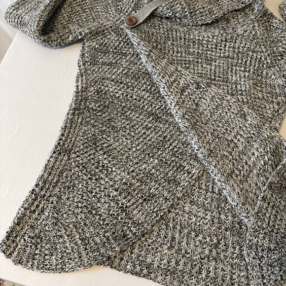 Boho Chic Women's L Faux Button Chunky Knit Pullover Cowl Neck Sweater Modern - Picture 10 of 11